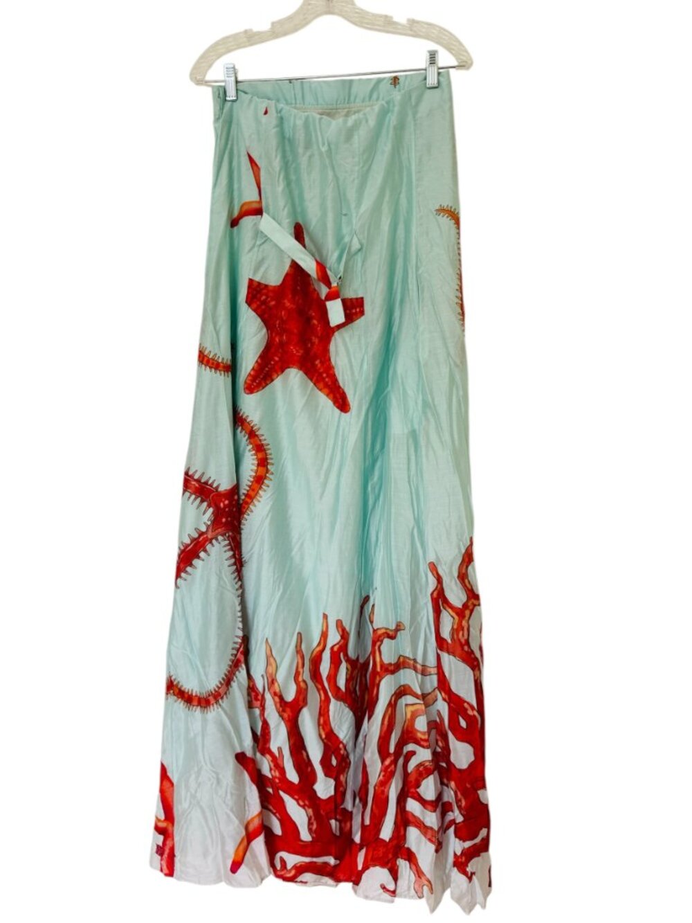 Muma World Blue Graphic Ursa Strapless Maxi Dress Size S As is Condition - Picture 7 of 14